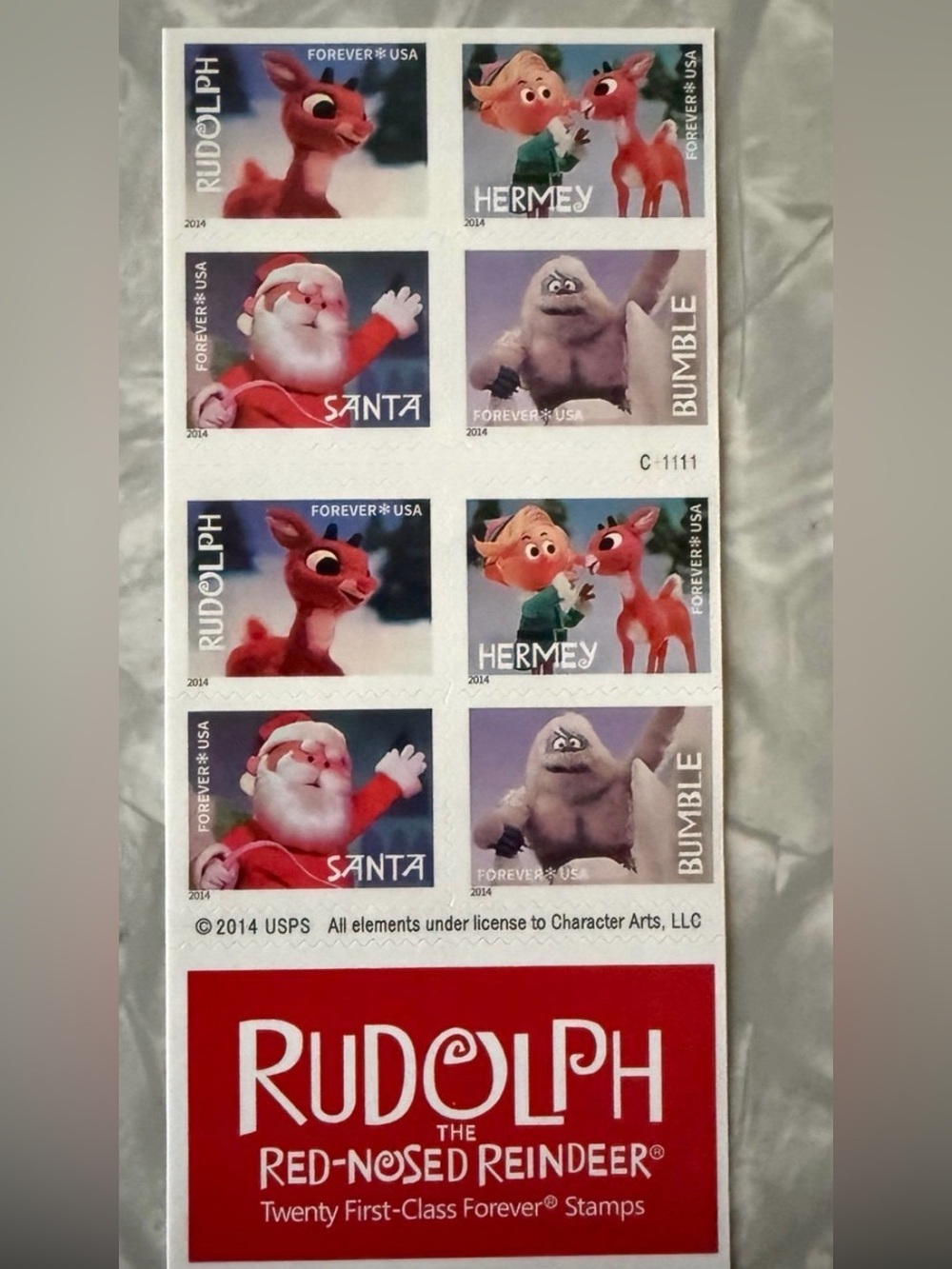 Rudolph The Red-Nosed Reindeer Forever Stamps - Red